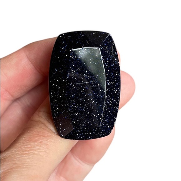 Lola Rose Blue Sandstone/ goldstone Bracelet, Earrings And Ring.  HSN LR - Picture 9 of 9